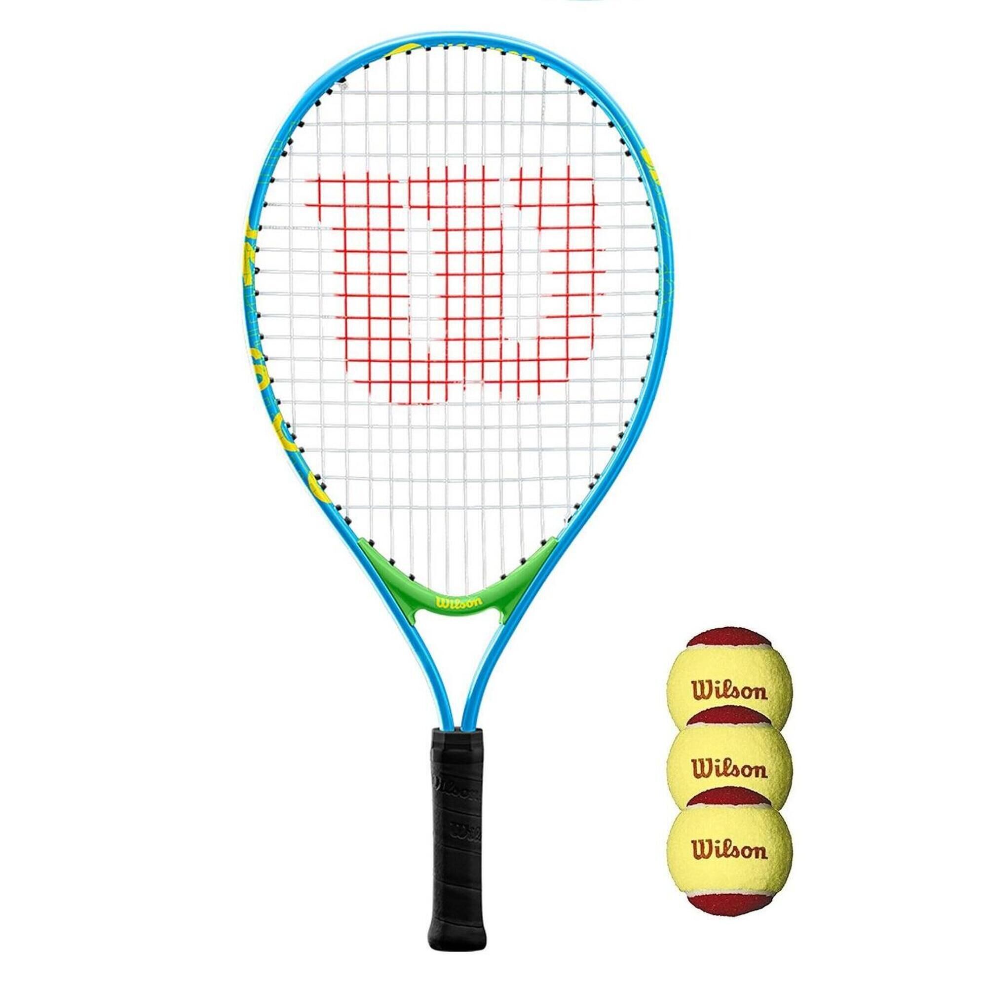 WILSON Wilson US Open 21" Junior Tennis Racket + 3 Beginner Tennis Balls