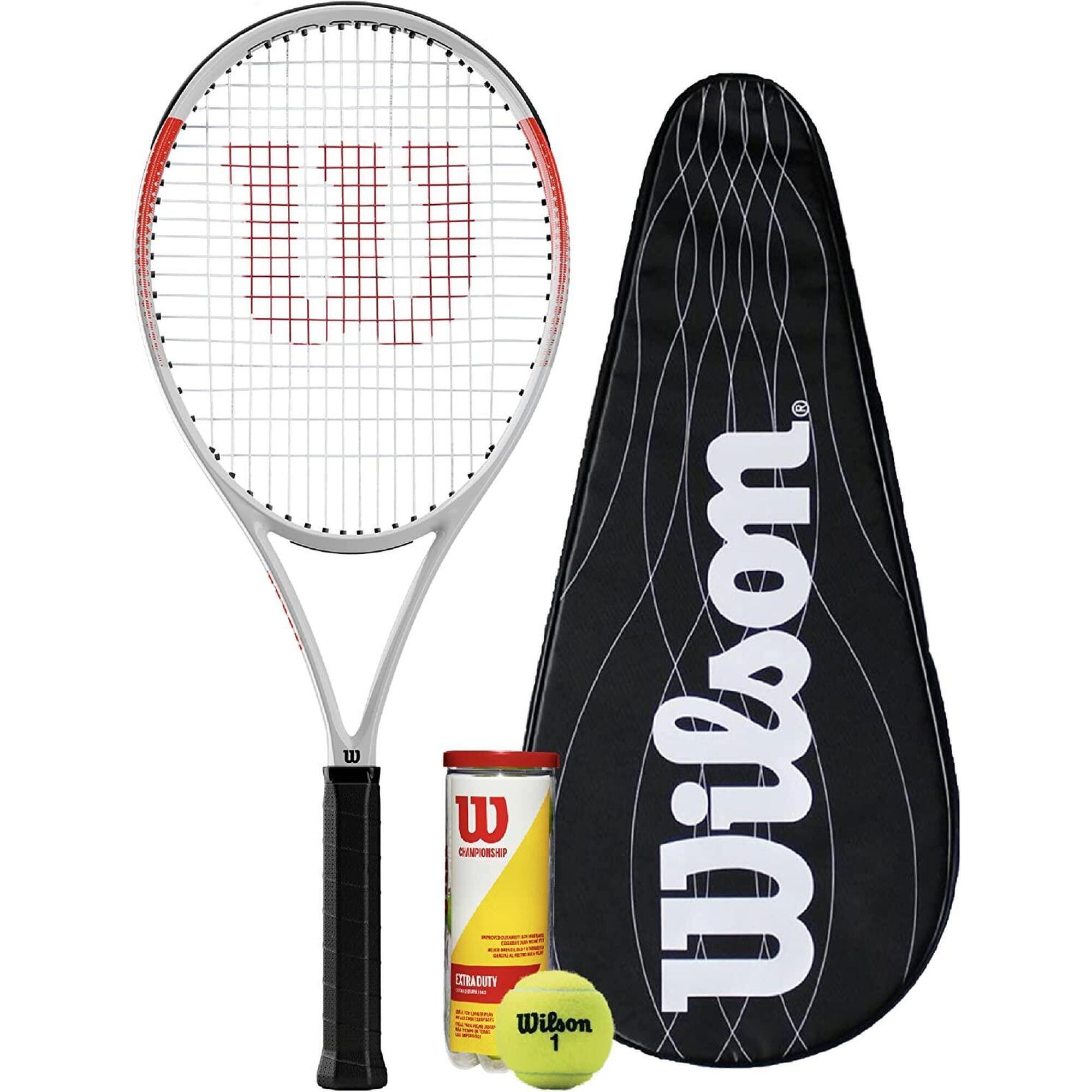 Wilson Pro Staff Precision Team 103 Tennis Racket + BLX Cover & Balls 1/1