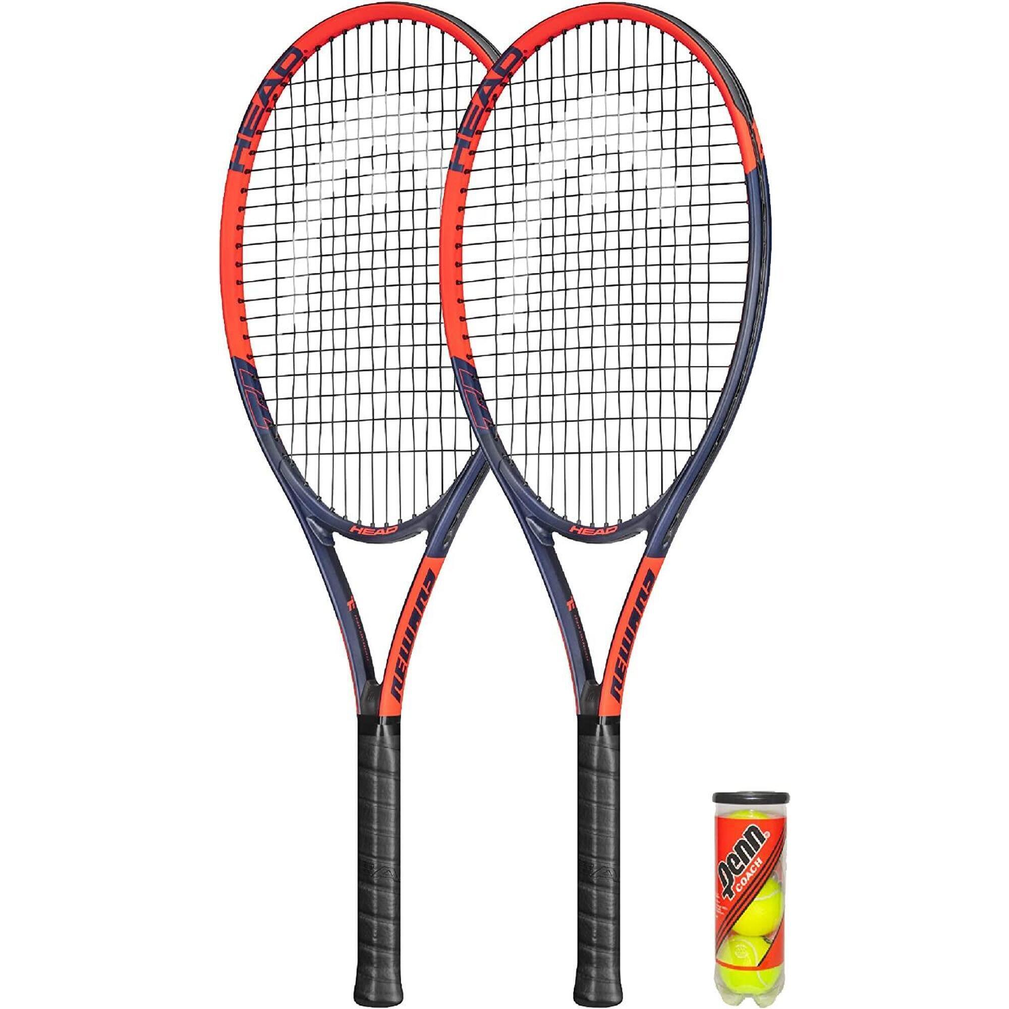 HEAD Head Ti Reward Tennis Racket Twin Set, Covers & Balls