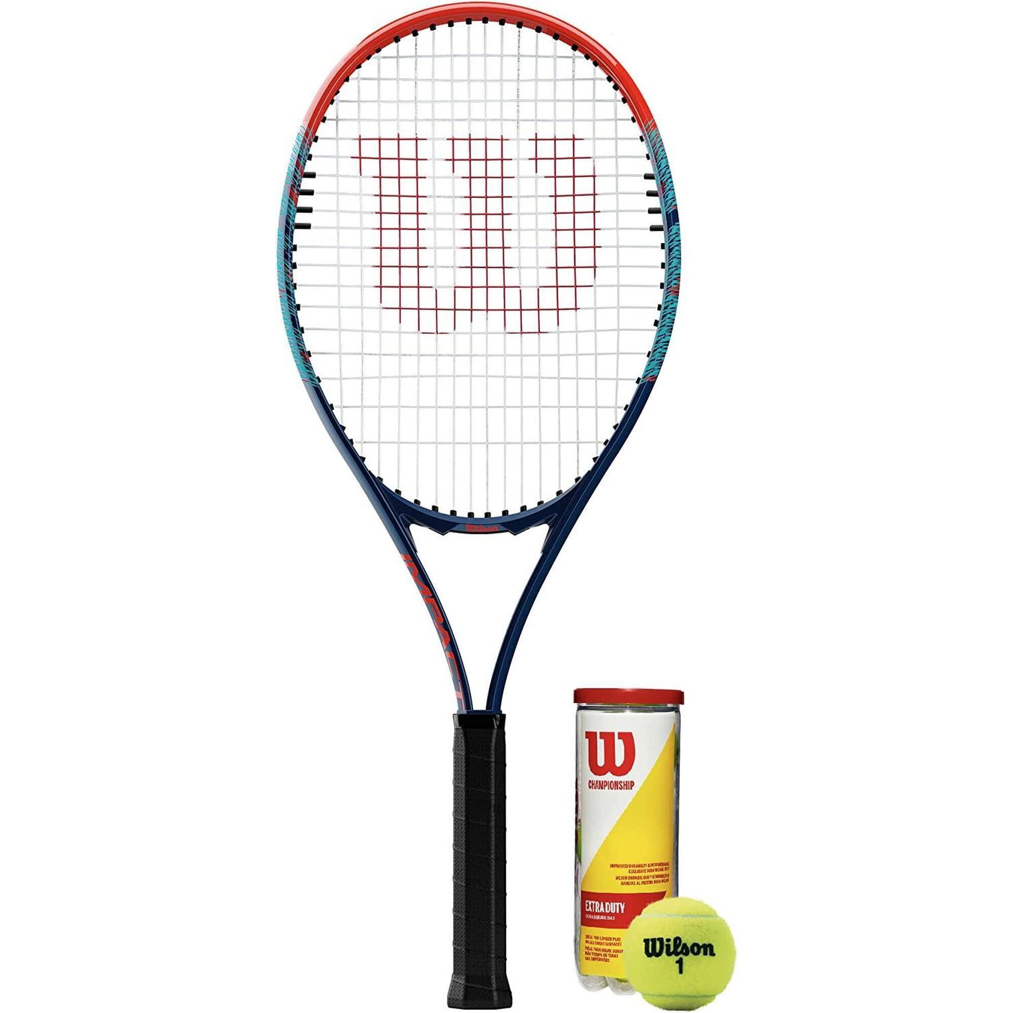 WILSON Wilson Impact Tennis Racket Inc 3 Tennis Balls