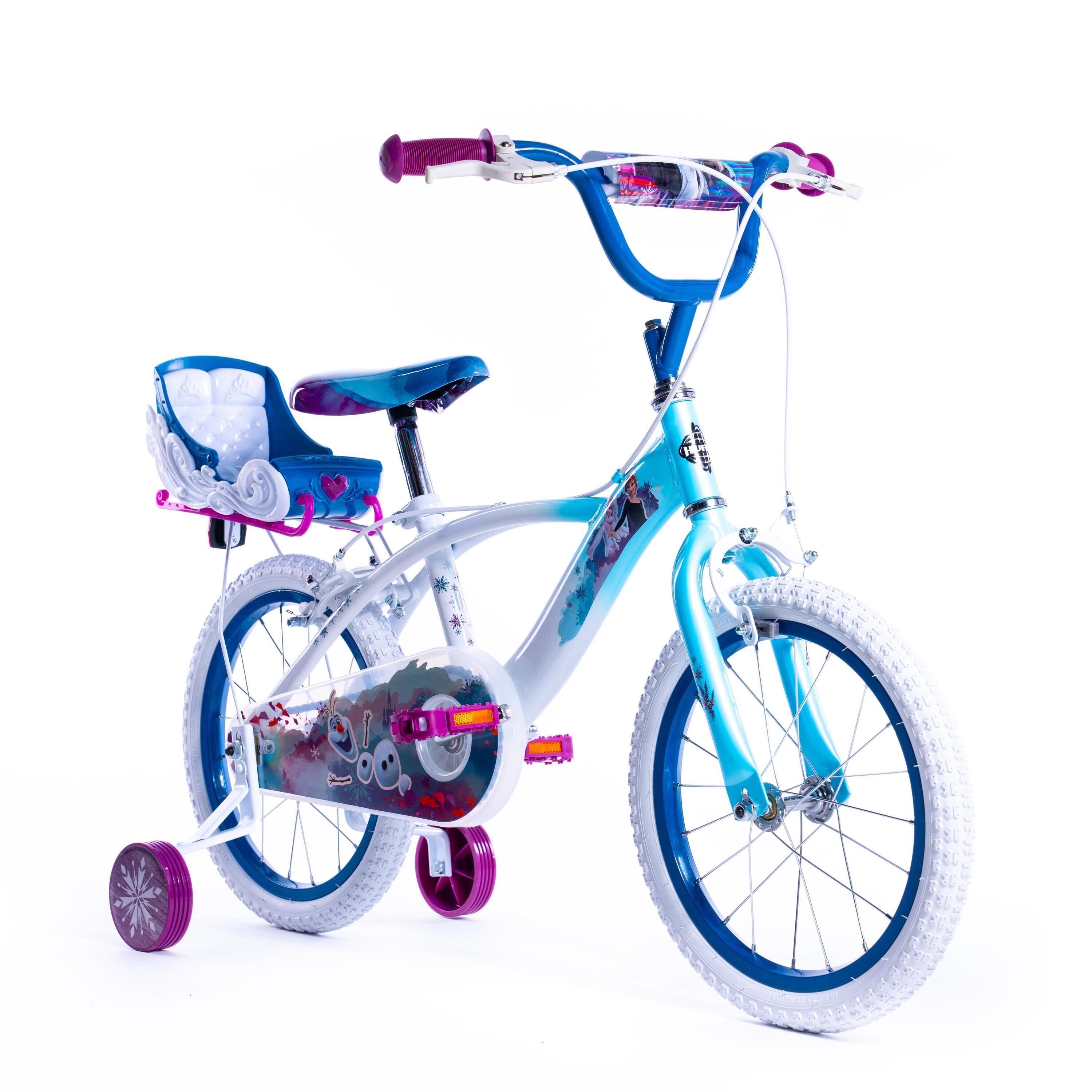 Disney Frozen Girls 16 Inch Bike + Stabilisers 1/8