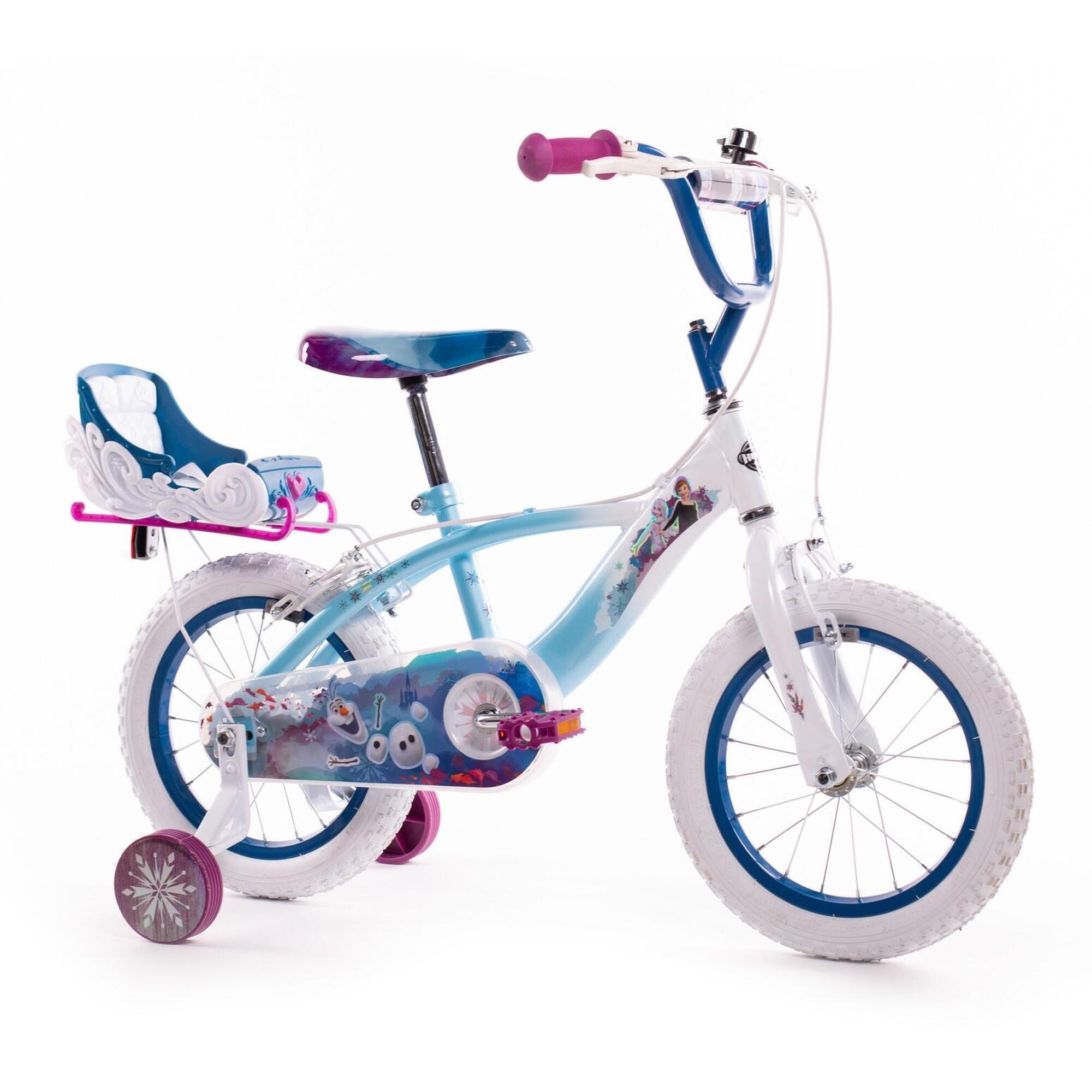 Huffy Disney Frozen Girls Bike 14 inch Wheel Size For Kids 4-6 Years 1/8