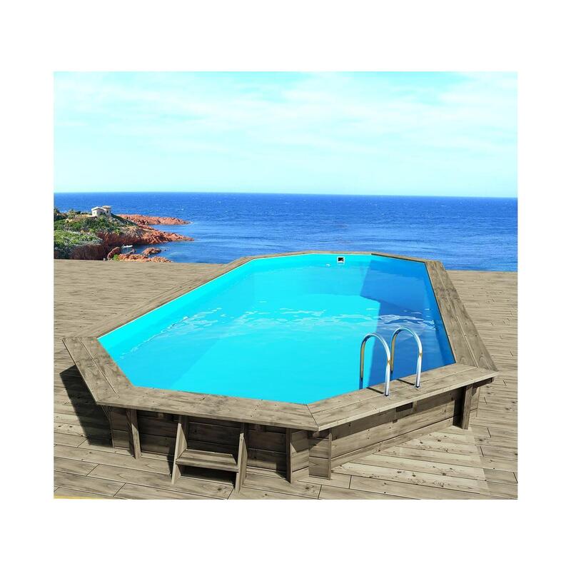 Piscina de madera " Sevilla " - 8,57 x 4,57 x 1,45 m + Bomba de calor - Potencia