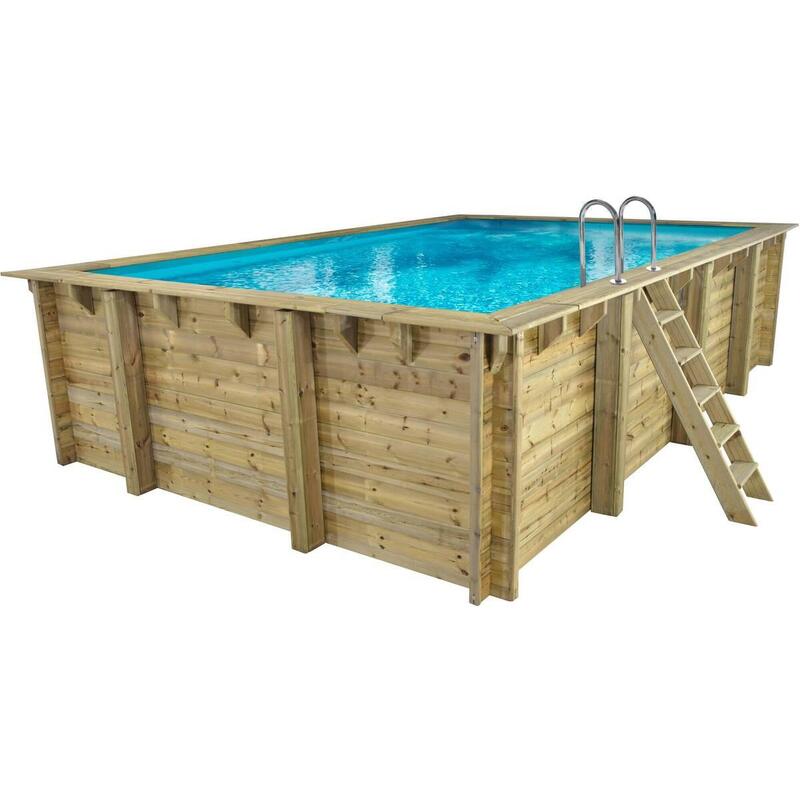 Piscine bois rectangle  Panama - 6.20 x 4.10 x 1.45 m