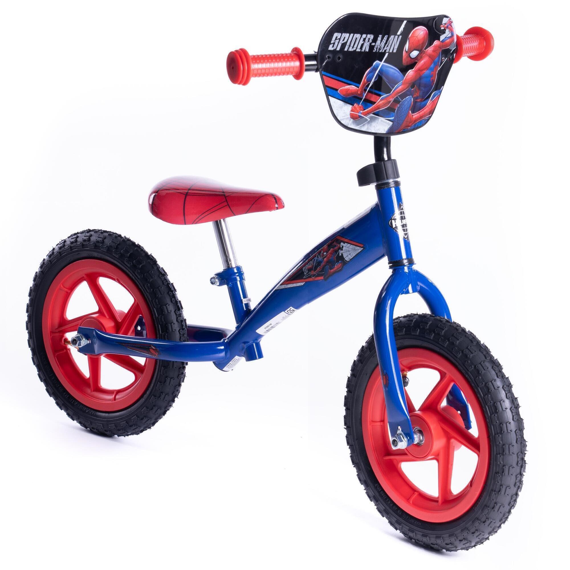 Huffy Marvel Spiderman Balance Bike Blue and Red 2 - 4 Year Old Boy or Girl 1/6