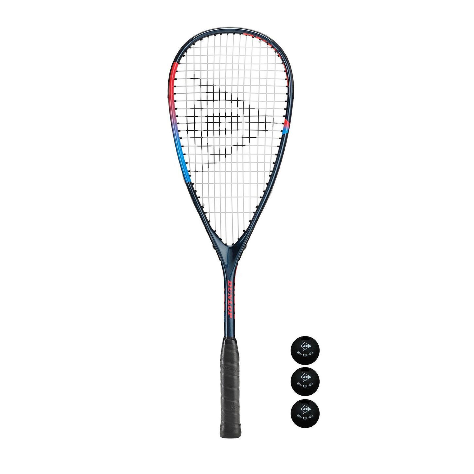 DUNLOP Dunlop Blaze Pro Squash Racket & 3 Squash Balls