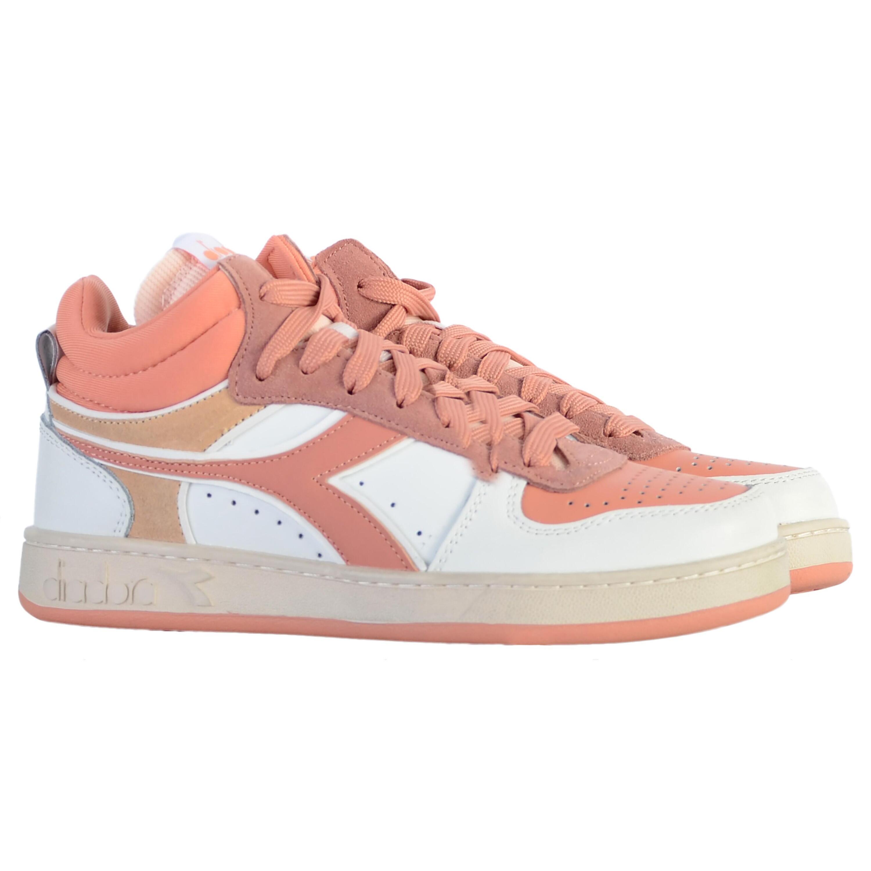 Diadora Magic Basket Demi Icona Wn 501.178548 01 C9865 Coral Haze/Beach Sand/Blc 3/5