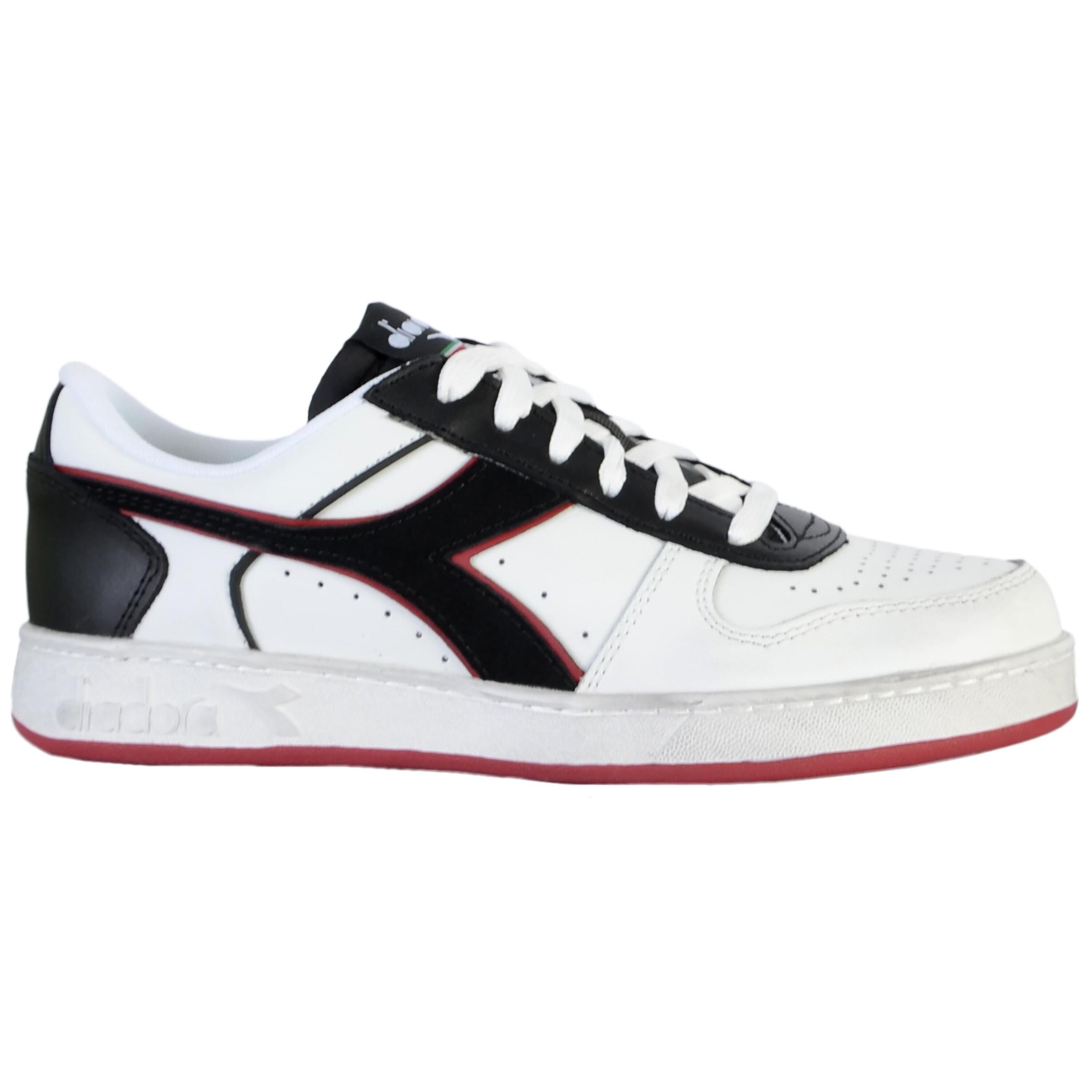 Diadora Magic Basket Low Icona Leather 501.178568 01 C5019 White/Red Granata 2/5