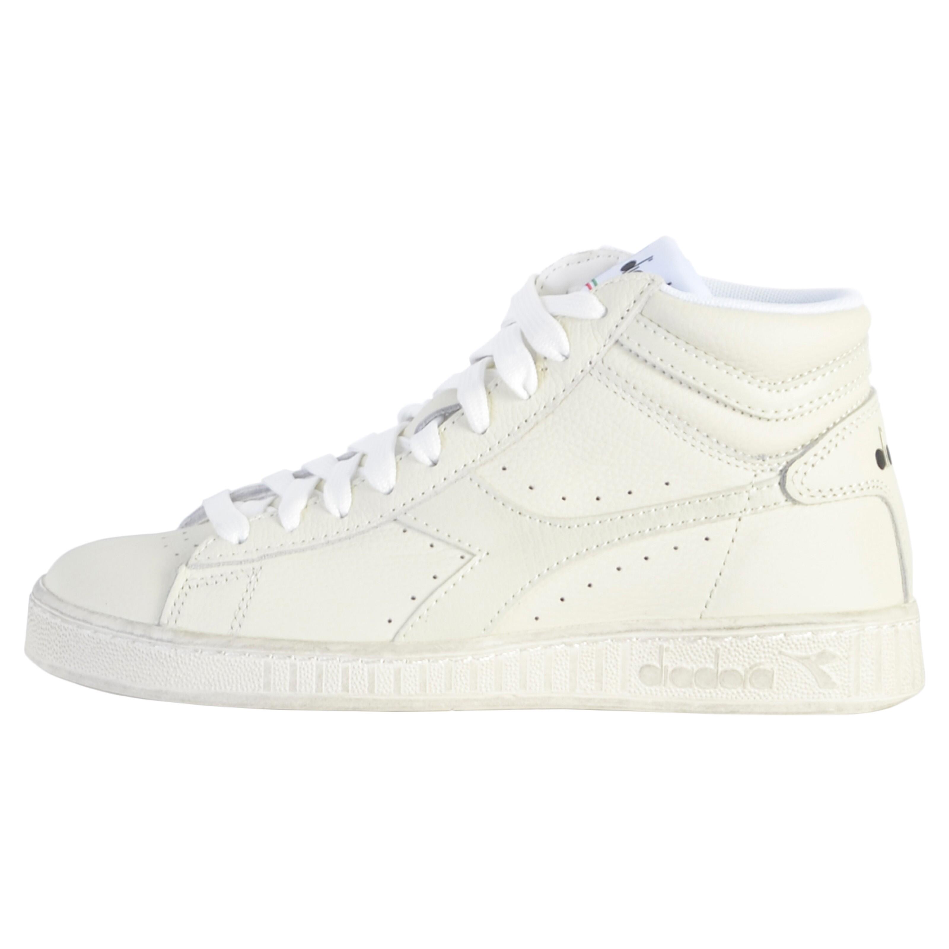 Diadora - Basket À Lacets Cuir Diadora Game L High Waxed - Femme - Chaussures De Sport - Blanc - 36 - Decathlon