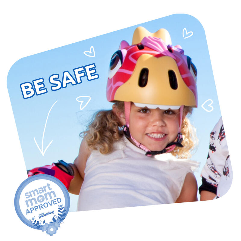 Fahrradhelm für Kinder | Rote Giraffe | Crazy Safety | EN1078 Geprüft