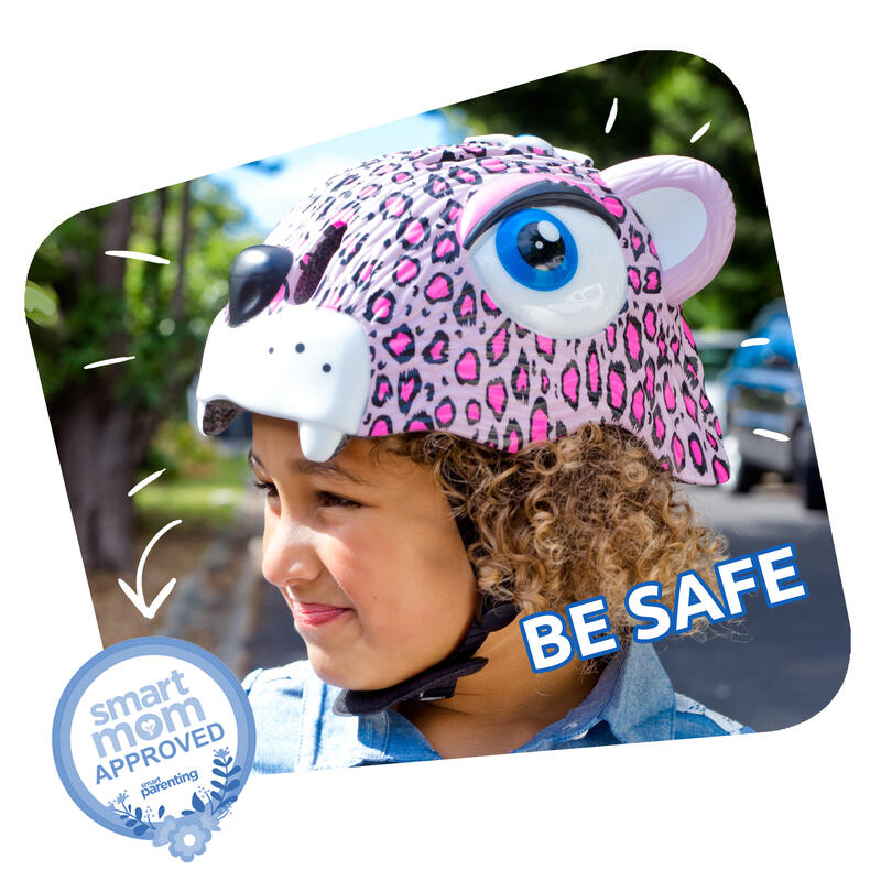 Casco da Bici per Bambini | Leopardo Giallo | Crazy Safety | Omologato  EN1078