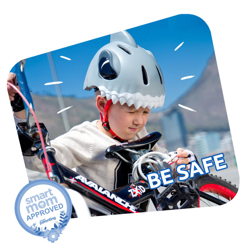 Casque de Vélo pour enfants | Requin Bleu | Crazy Safety | Certifié EN1078