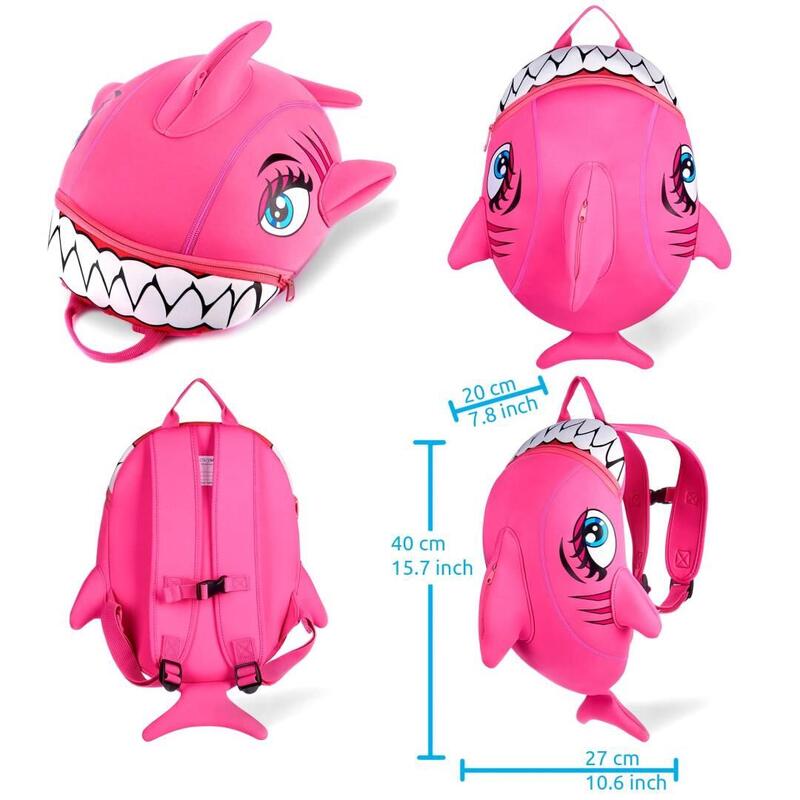 Sac à dos pour enfants | Requin Rose | Crazy Safety | Testé et certifié