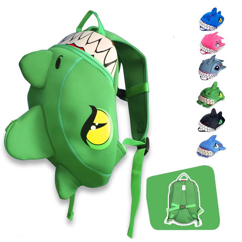 Mochila para crianças| Crocodilo verde| Crazy Safety | Testado e Certificado