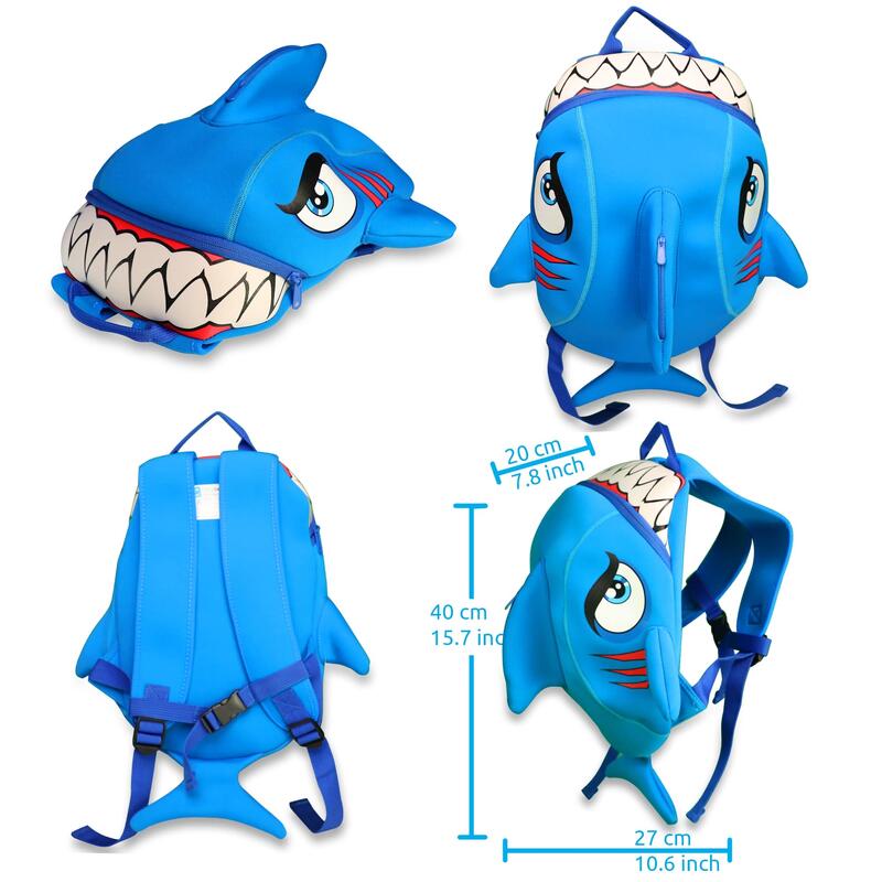 Sac à dos pour enfants | Requin bleu | Crazy Safety | Testé et certifié