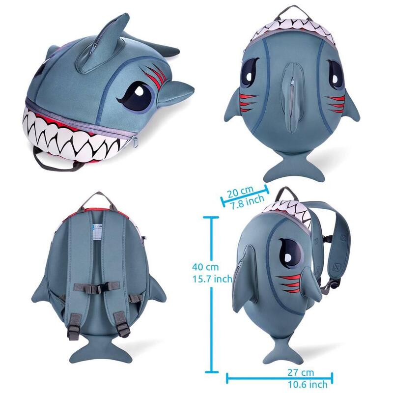 Mochila para niños | Tiburón Gris | Crazy Safety | Homologada y certificada