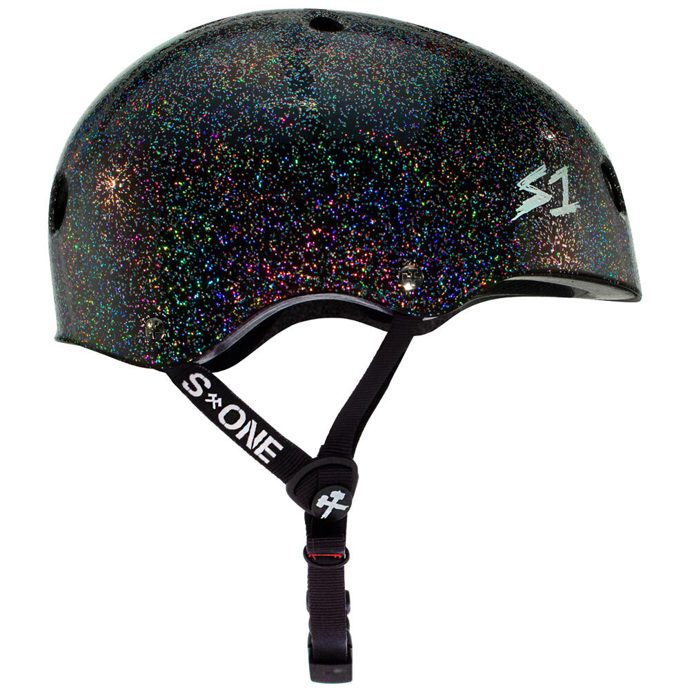 S1 LIFER HELMET - MULTI-IMPACT & HIGH-IMPACT CERTIFIED - BLACK GLOSS GLITTER 3/4