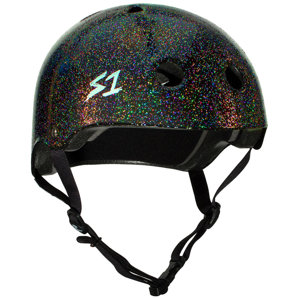 S1 LIFER HELMET - MULTI-IMPACT & HIGH-IMPACT CERTIFIED - BLACK GLOSS GLITTER 1/4