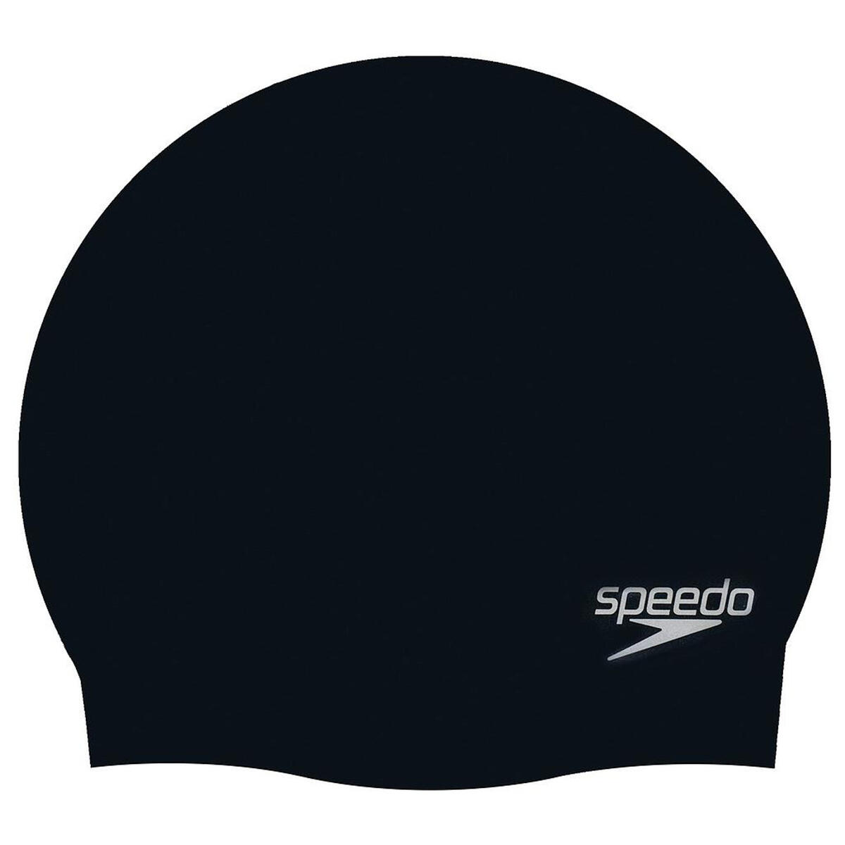 Unisex Adult 3D Silicone Swim Cap (Black) 1/4