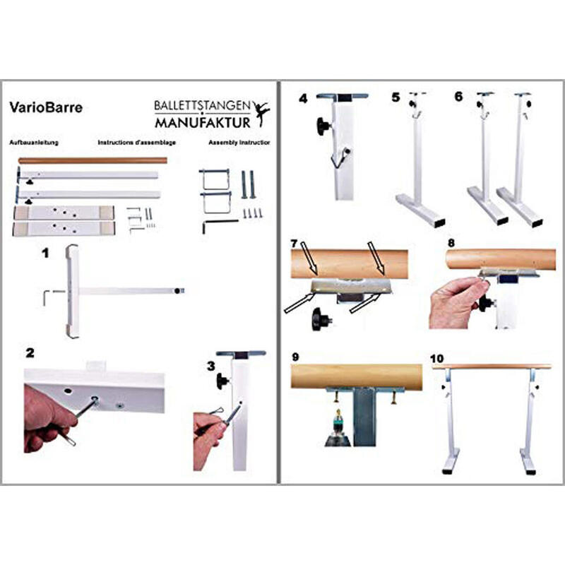 mobile und freistehende Ballettstange "VarioBarre" - 18kg