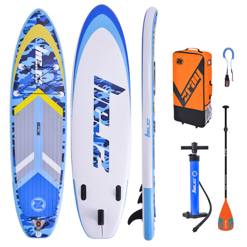 SUP Gonflable Camo 10'8" Dropstitch 325x84x15 cm (10'8x33"x6") - Option kayak