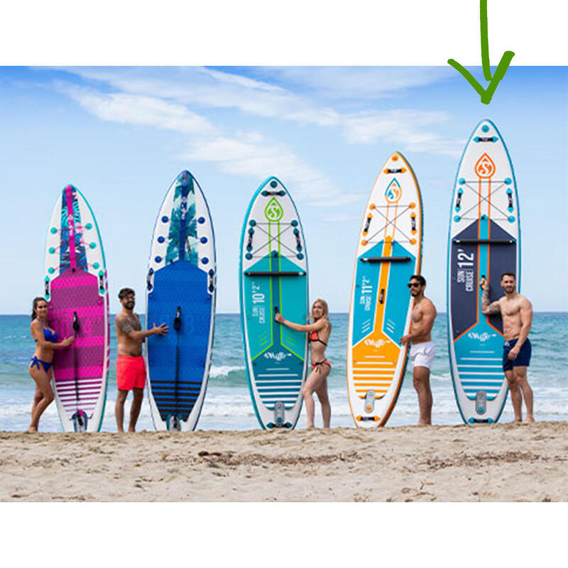 Aufblasbares Surfbrett inkl. Zubehör - 2 Personen - Suncruise - 365 x 86 cm