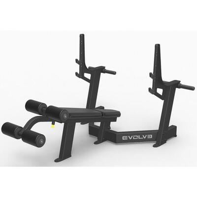 Olympic decline bench met voetsteunen en gewichtsopslag - evolve fitness ec-511