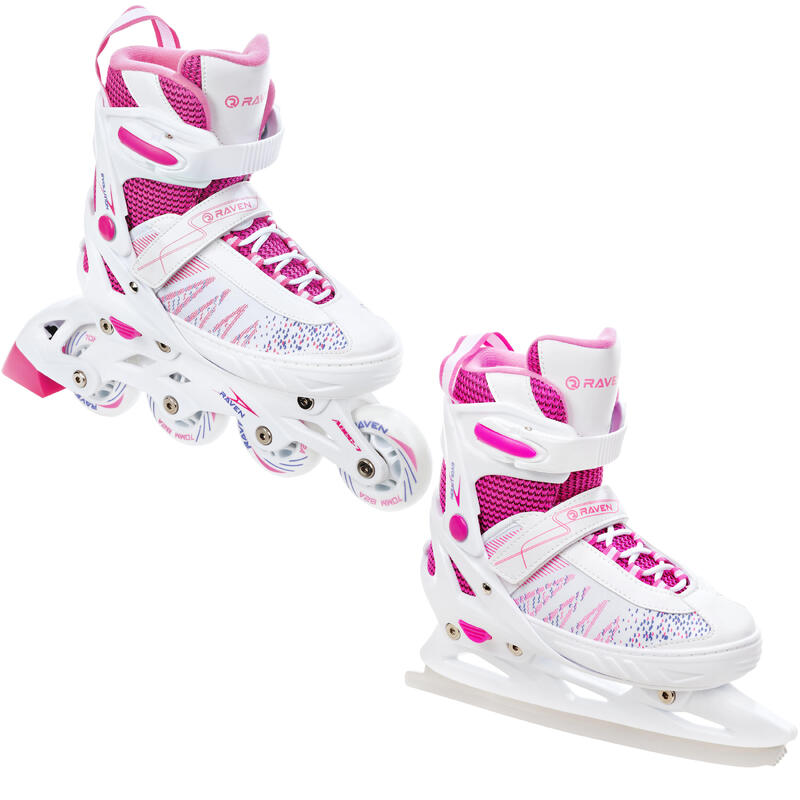 Raven Grace LED Patins à roulettes ajustables 2en1