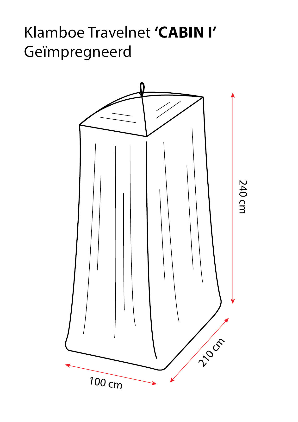 Travelnet reisklamboe Cabin I - geïmpregneerd - L210x B100x H240cm 1pers 4/7