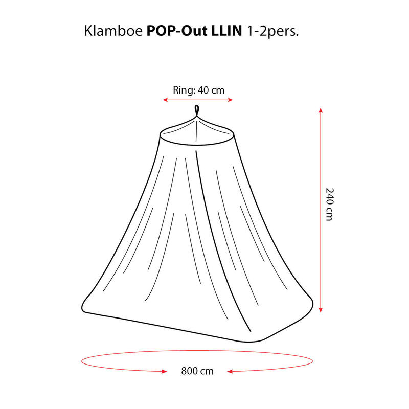 Moustiquaire de voyage Travelnet Pop Out I - imprégnée 800cm 1-2pers