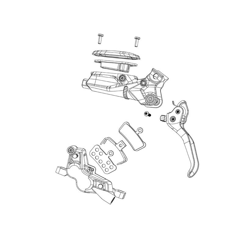 Aluminium schijfremhendel versie 2 Sram Level A1-B1