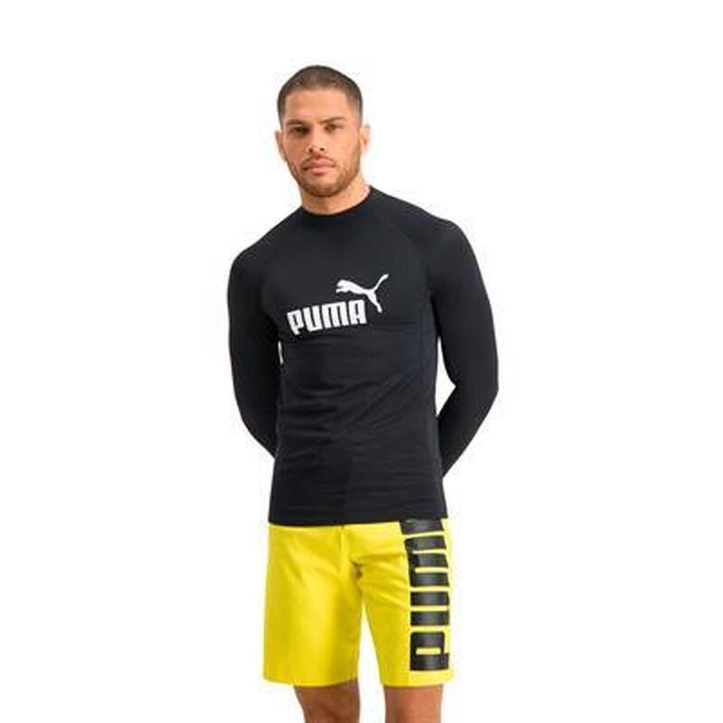 PUMA Swim Rashguard voor Heren met Lange Mouwen Zwart