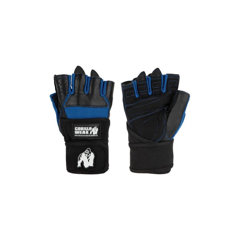 Dallas Wrist Wraps Gloves - Black/Blue