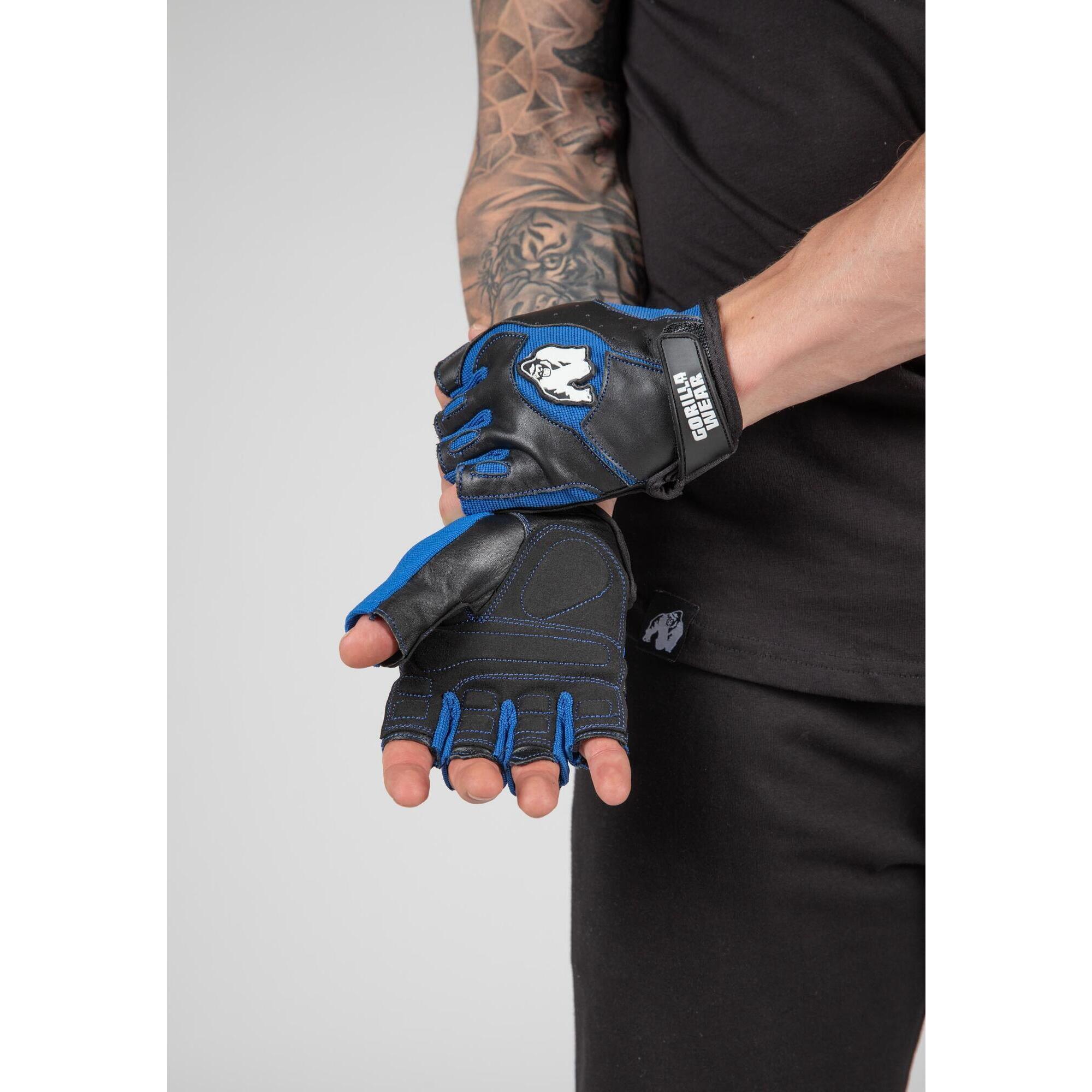 Mitchell Trainingshandschuhe - Schwarz/Blau 3/5