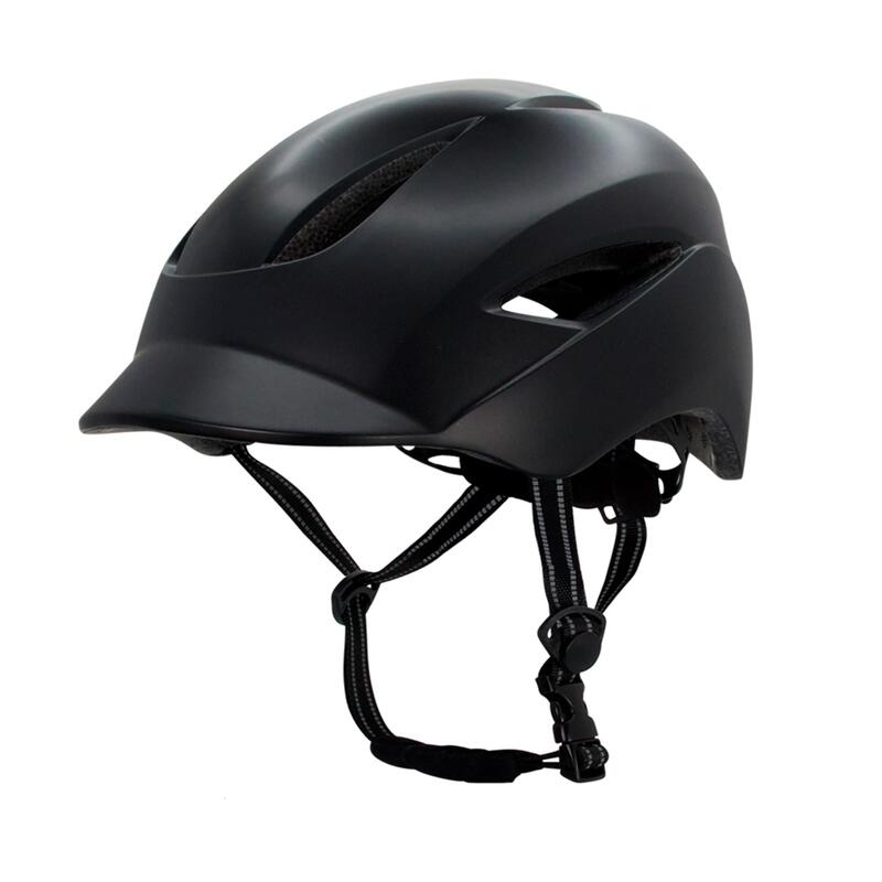 Casco Bici Città | Luce Ricaricabile USB | Nero Opaco (L) | Omologato EN1079