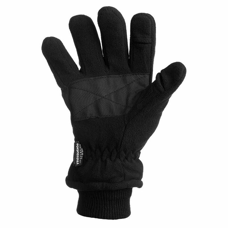 Heatkeeper – Thermo-Thinsulation-Fleece-Handschuhe für Herren – Schwarz – S/M –