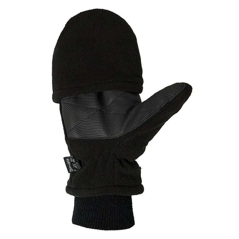 Thermo handschoenen heren fingertop - Zwart - 1-Paar - Heren handschoenen winter