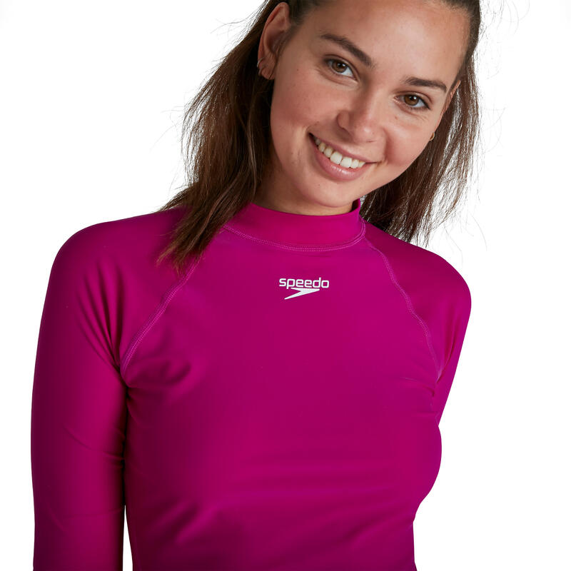 ENDURANCE®10 LITE LADIES' ESSENTIAL LONG SLEEVE RASH TOP - DIVA/WHITE