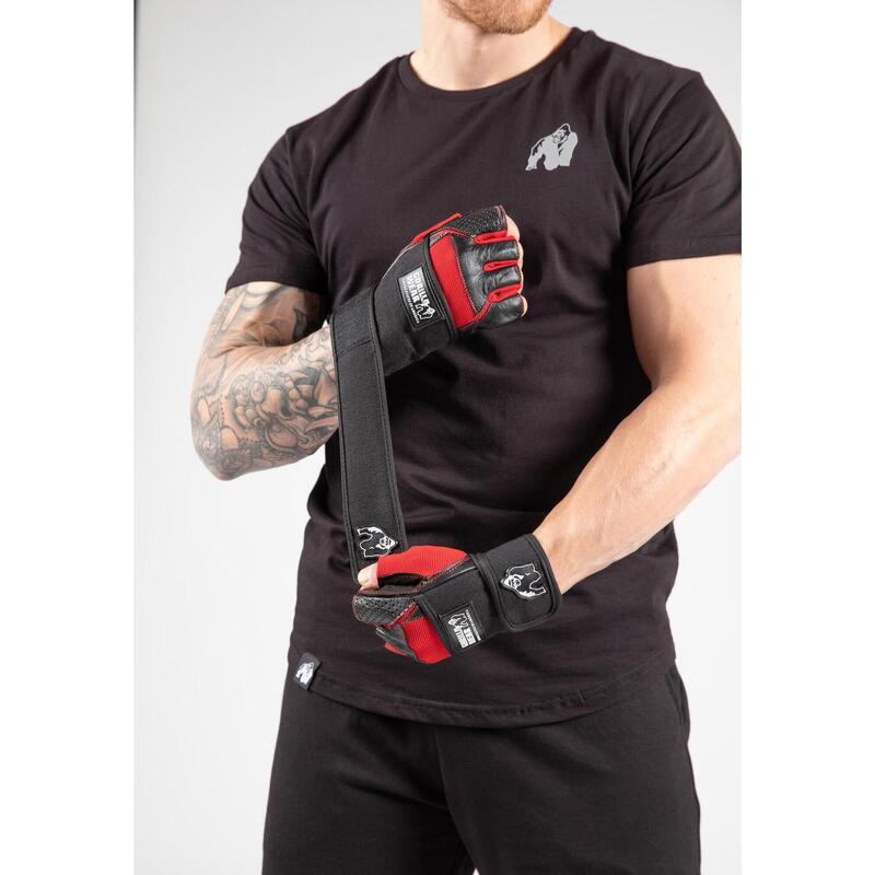 Dallas Wrist Wraps Gloves - Black/Red