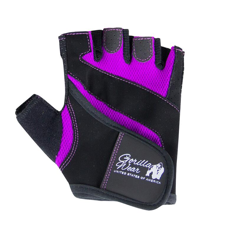 Fitness-Handschuhe für Damen - Schwarz/Violett
