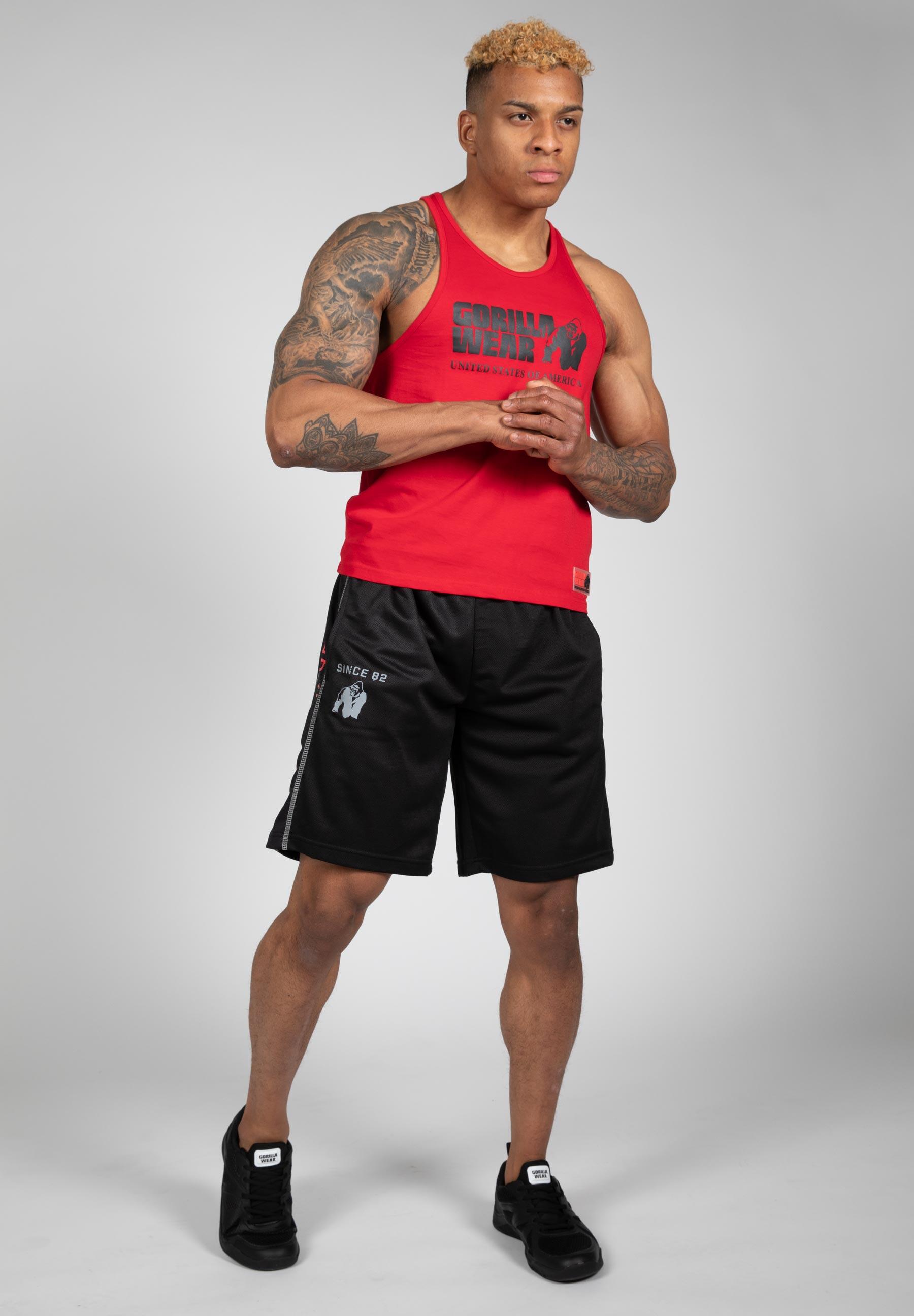 Functional Mesh Kurze Hosen - Schwarz/Rot-S 3/6