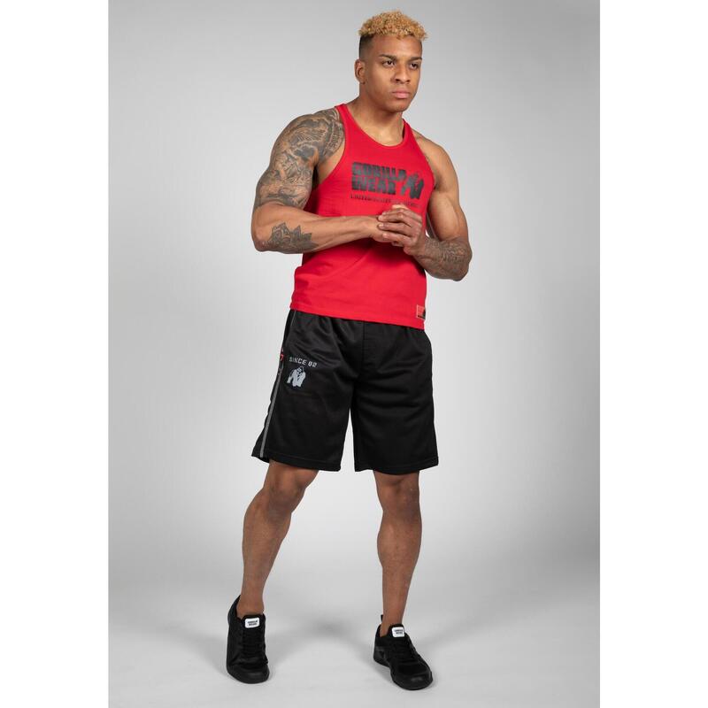 Functional Mesh Shorts - Black/Red /3XL