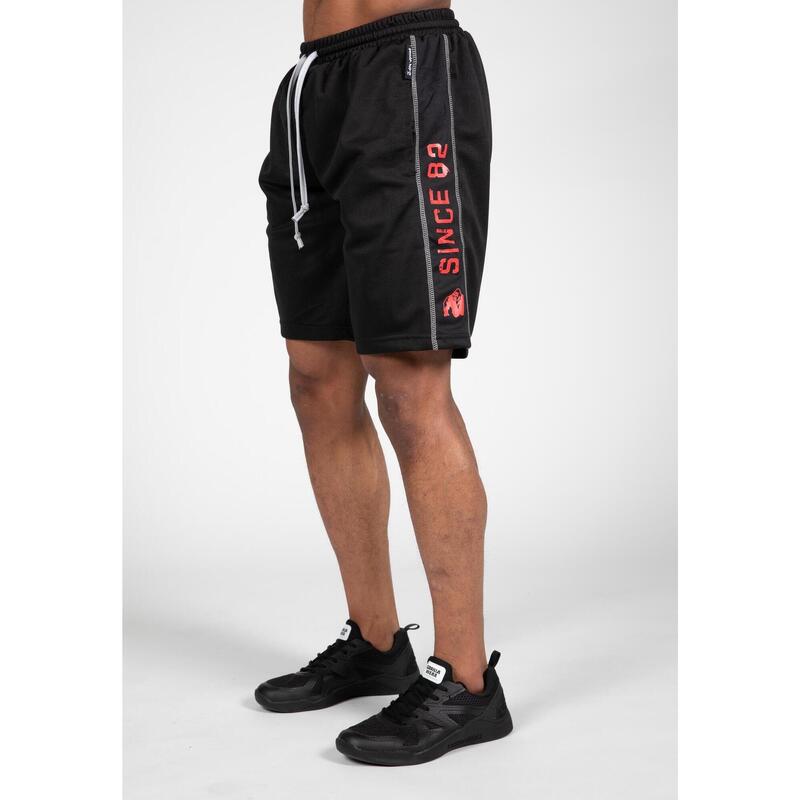 Shorts - Functional Mesh Shorts - Schwarz/Rot