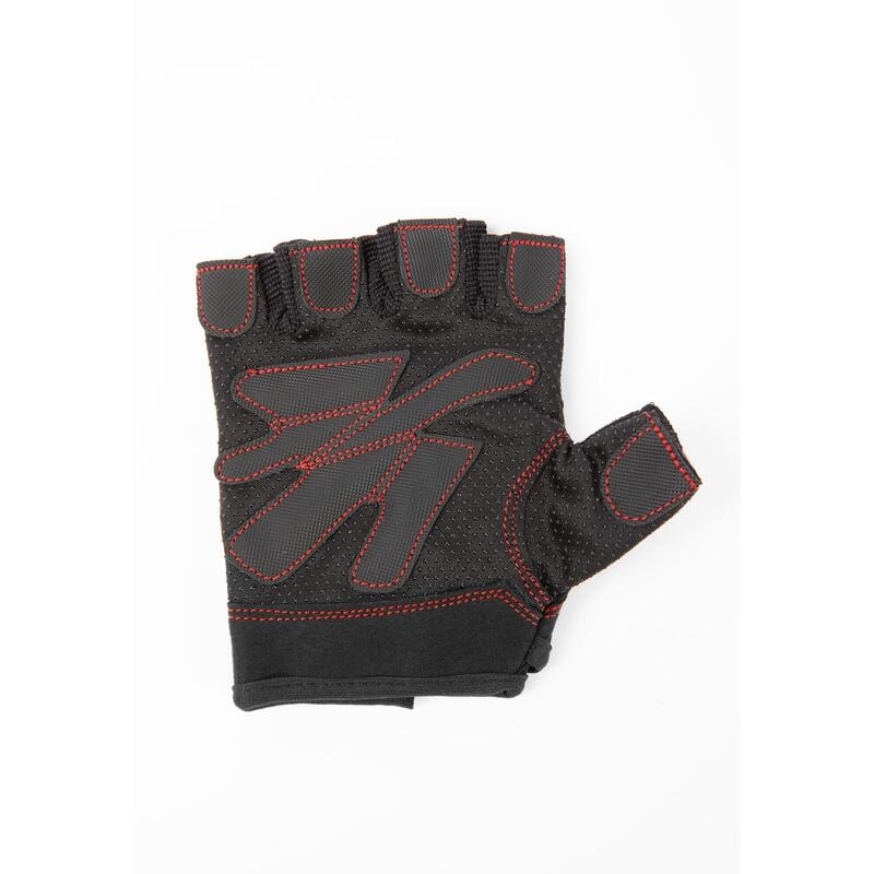 Fitness-Handschuhe für Damen - Schwarz/rot genäht