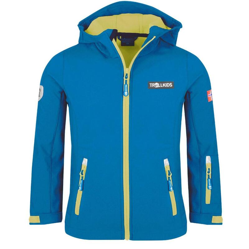 Veste Softshell pour enfants Oslofjord Bleu incandescent/Jaune trouble