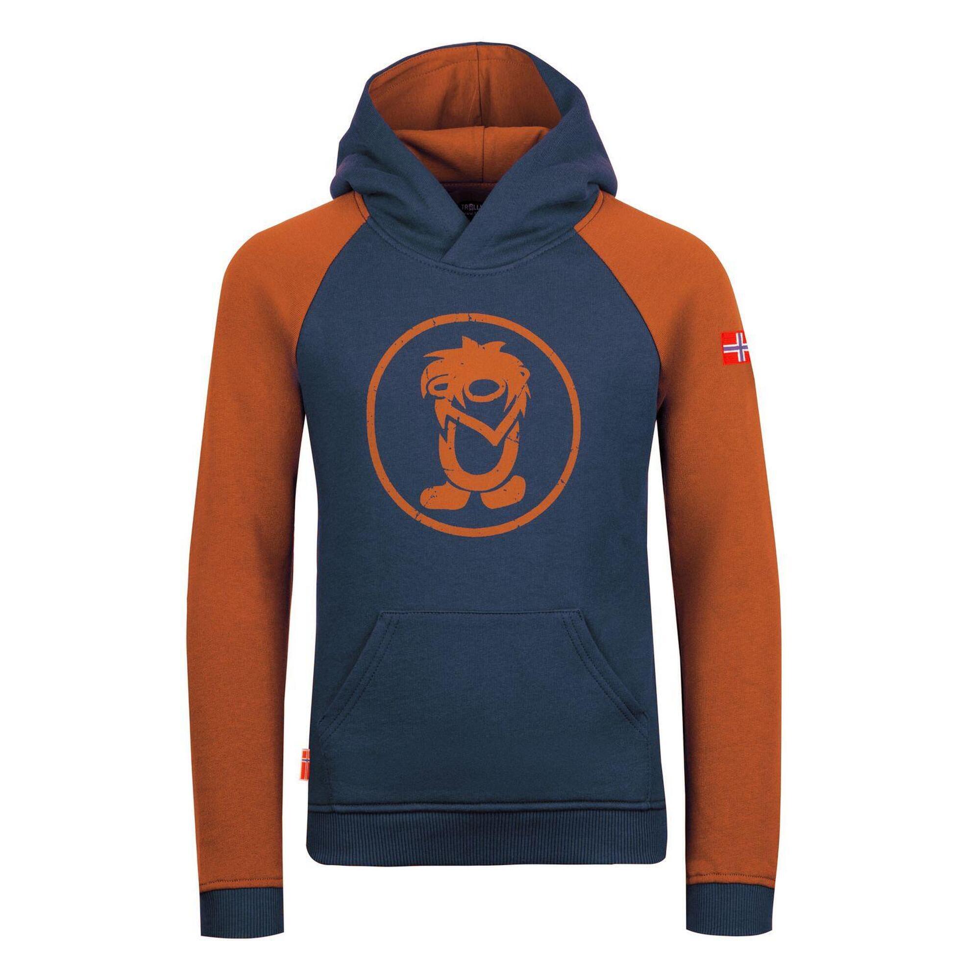 Children's hoodie Stavanger dark blue/cinnamon