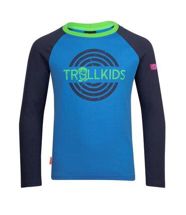Kinder Longsleeve Preikestolen Mittelblau/Marineblau