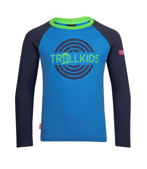 Kinder Longsleeve Preikestolen Mittelblau/Marineblau