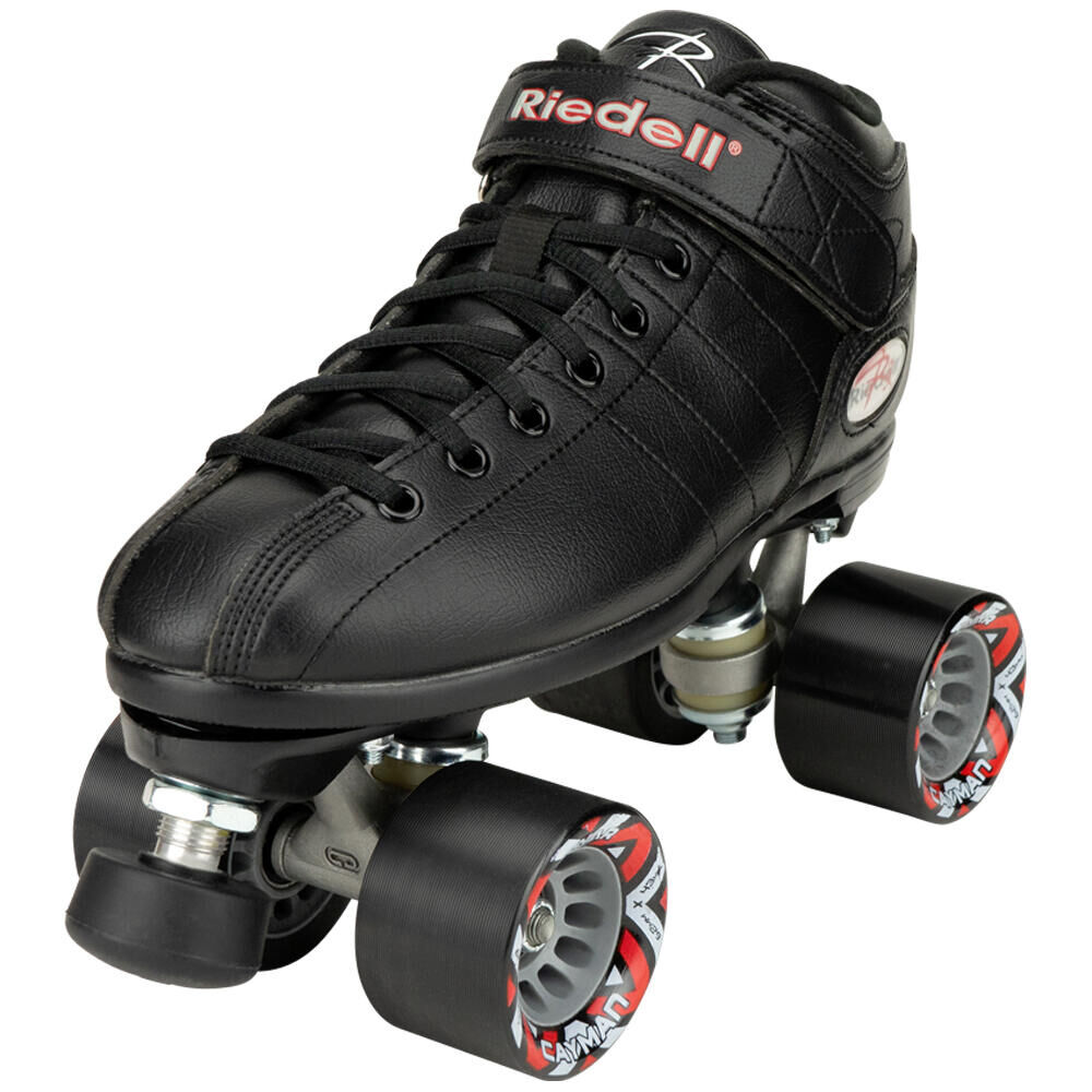 RIEDELL R3 DERBY QUAD ROLLER SKATES - BLACK