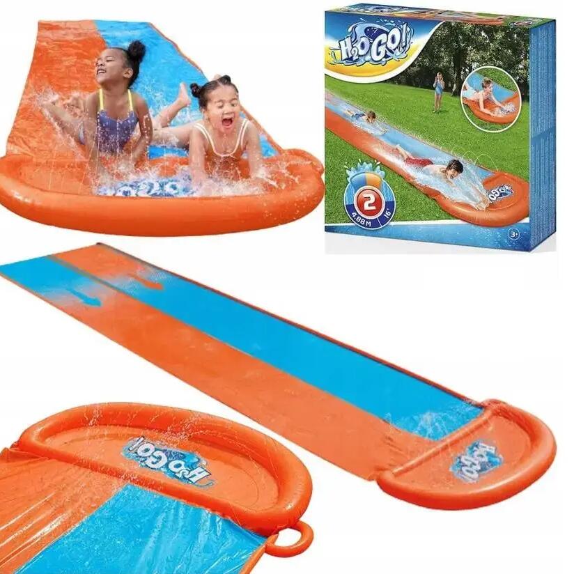Bestway H20GO Double Lane Slip and Slide, Inflatable Water Slide for Kids